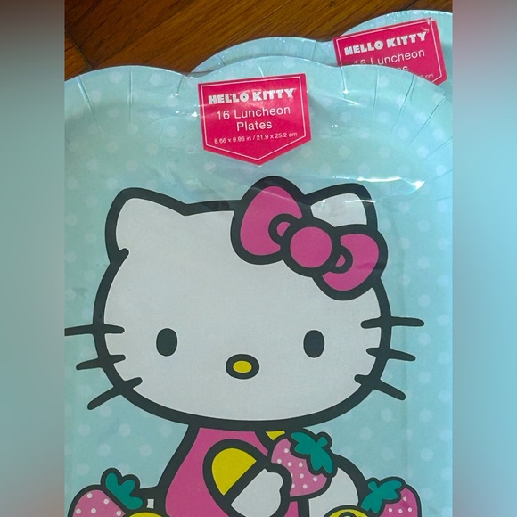 HELLO KITTY Strawberry Lemon Summer Party Tableware Set Plates Napkins - Picture 5 of 6